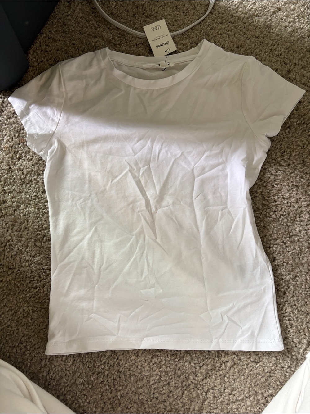 Cotton On White Short Sleeve Crewneck Tee